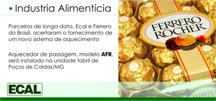 Ecal Caldeiras fornece para a Ferrero do Brasil